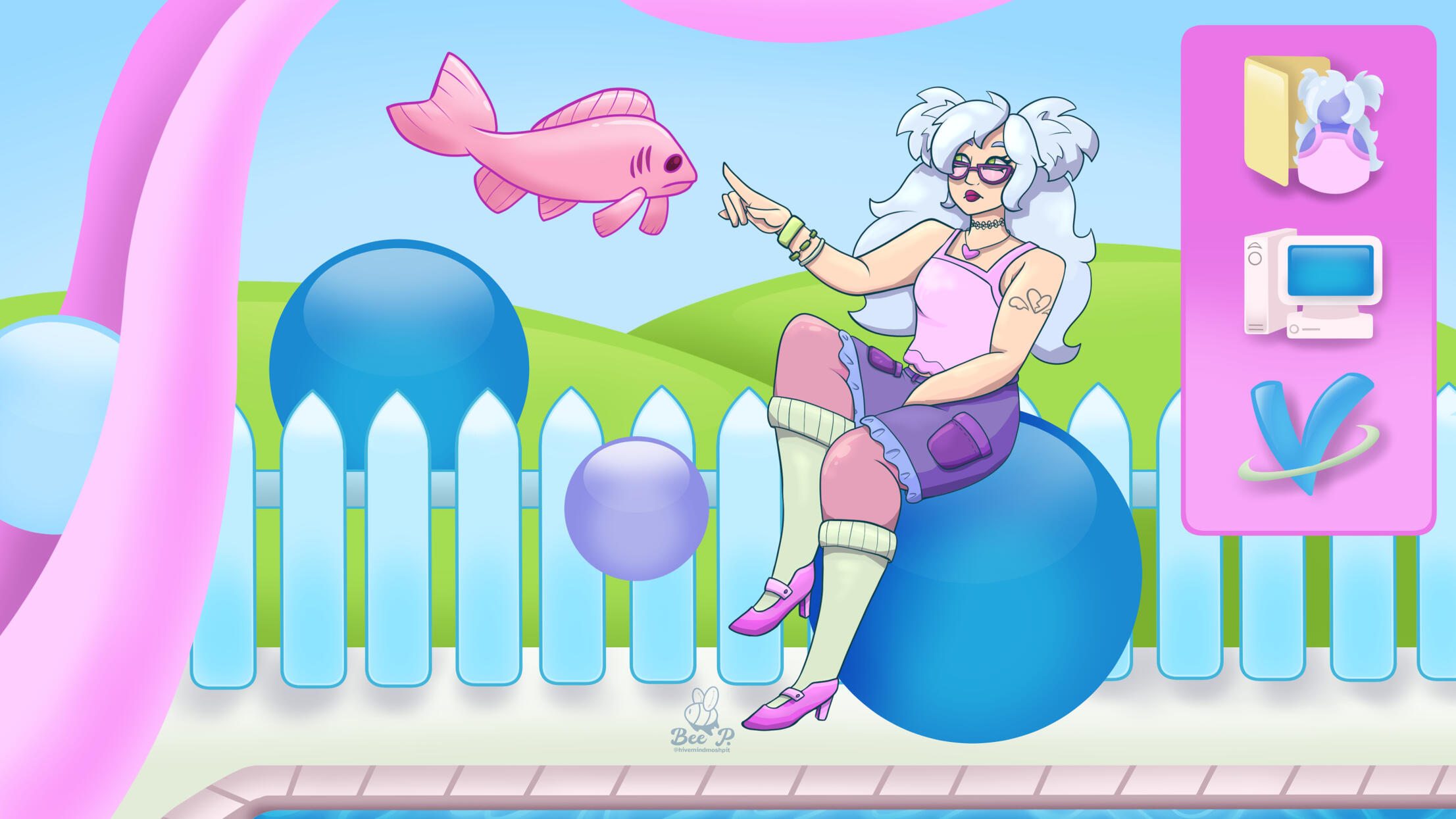 Vista's World - Concept art for a 3D environment piece