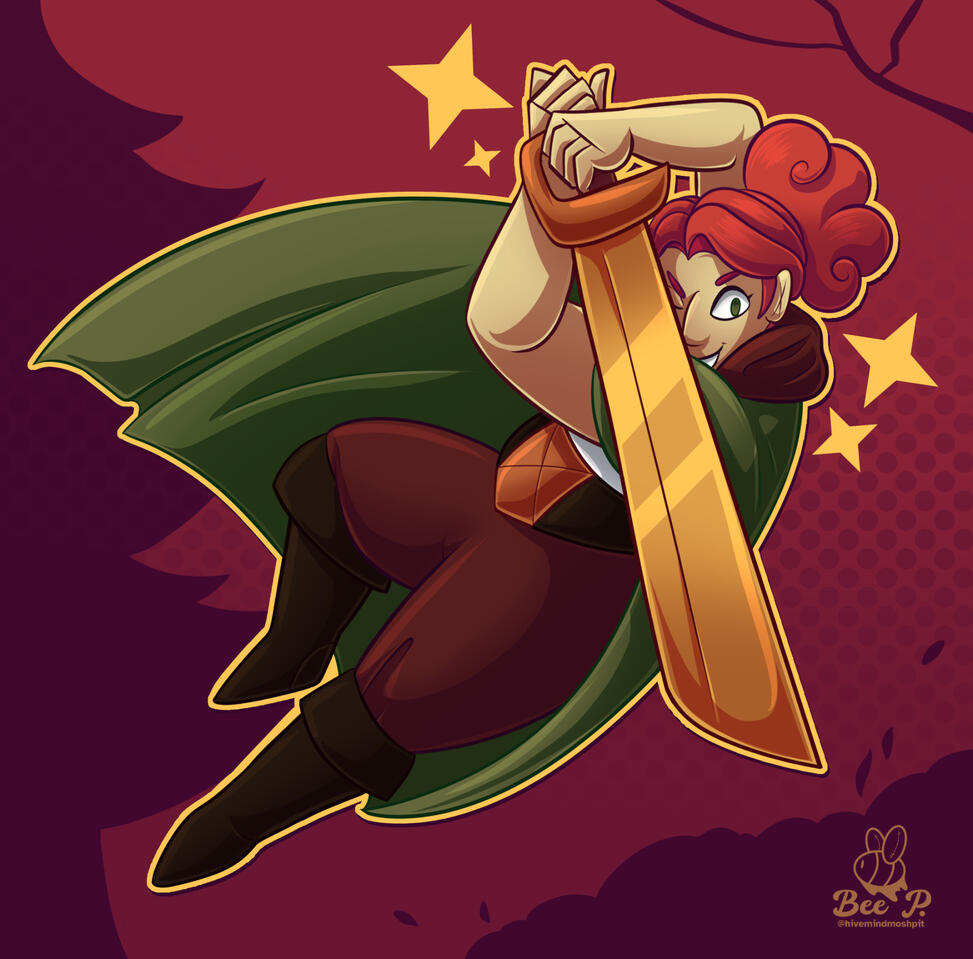 An illustration for Art Fight 2026 of user LLA's original character, Autumn