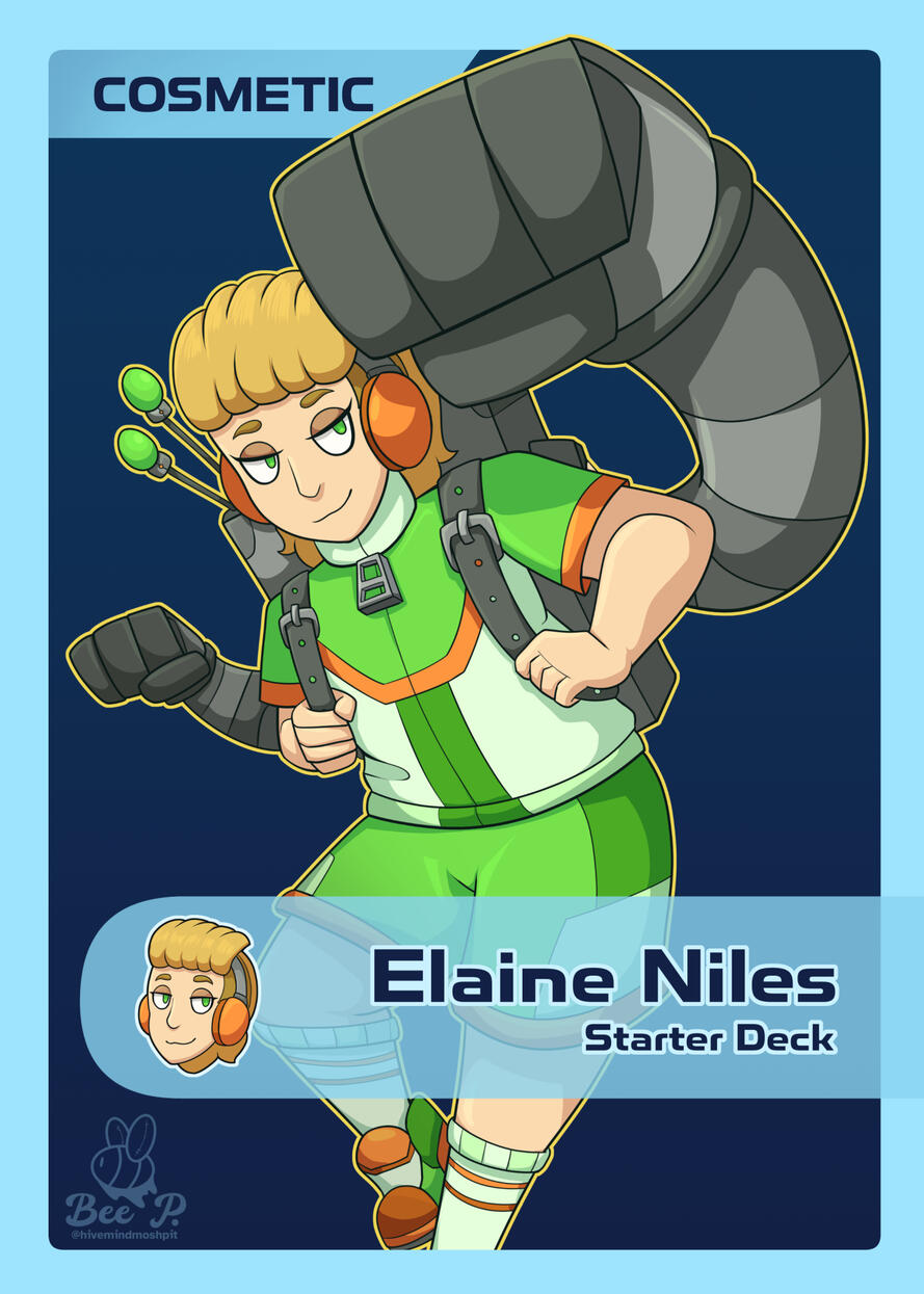 Elaine Niles - Card art illustration for my thesis project, a tabletop trading card fighting game called Zero to 100