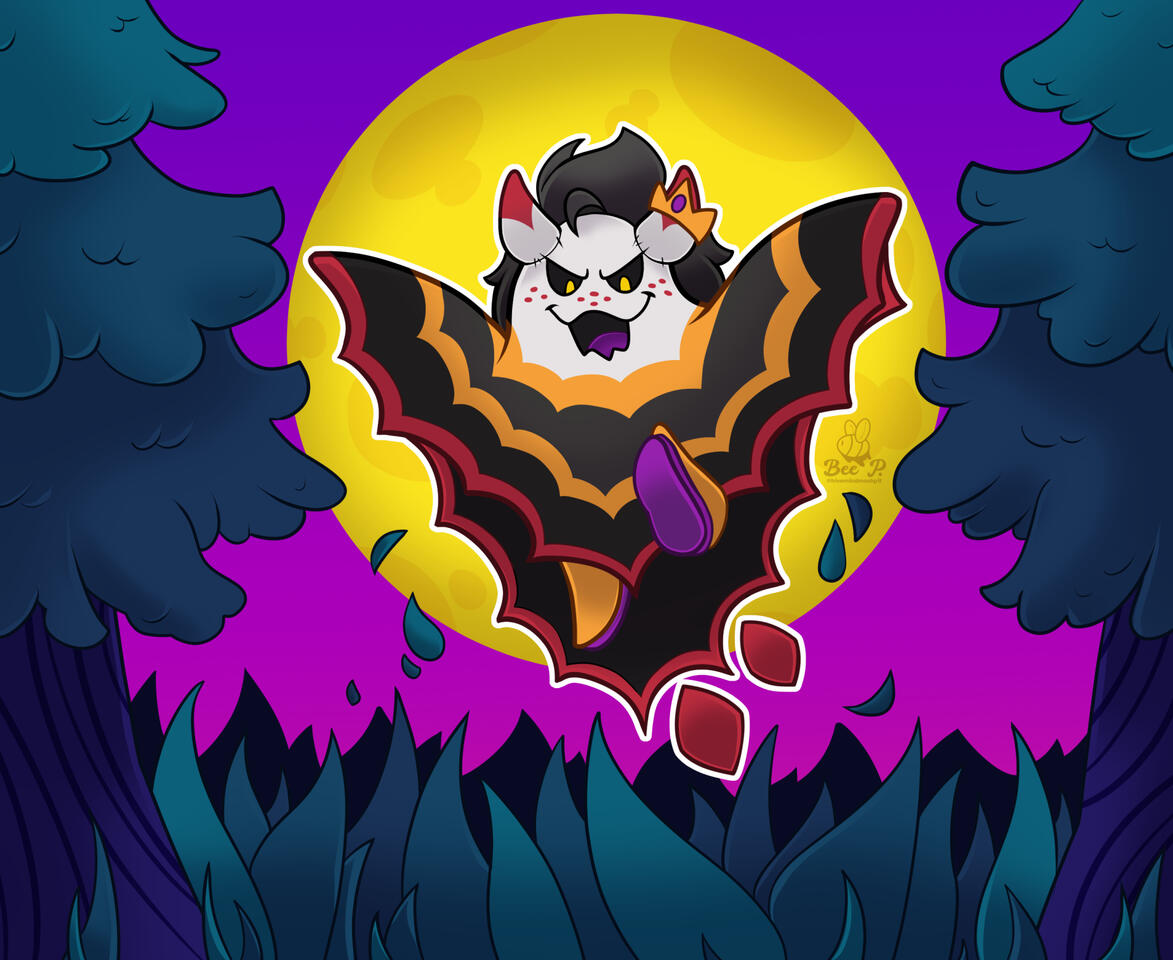 A commission done for a client of their original character, done in a style inspired by Paper Mario: The Thousand Year Door