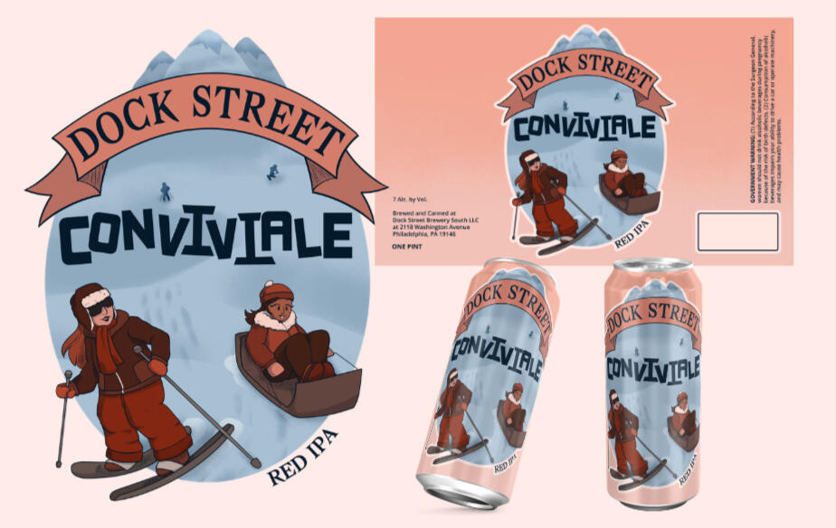 Conviviale- A mockup can label for a beer brewery